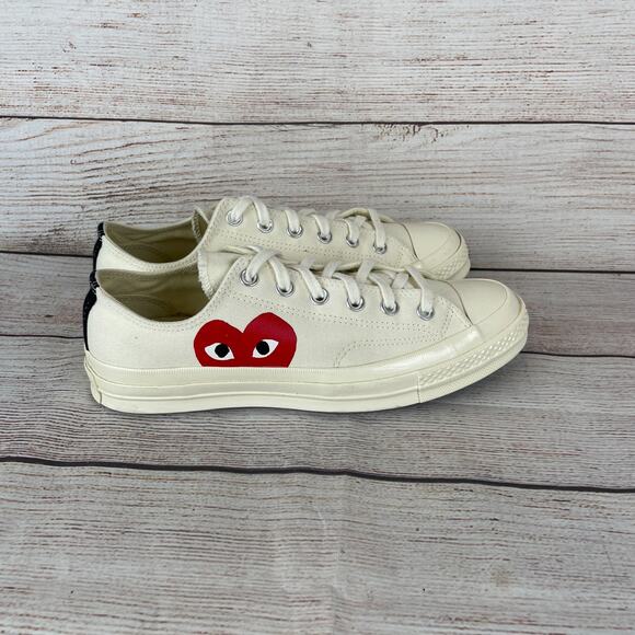 Converse x PLAY Comme des Garçons Chuck 70 Sz M 8 / W10 Sneakers Heart - Picture 5 of 11